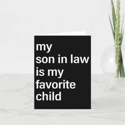 義理の息子は子お気に入りの父の日父 カード (正面)