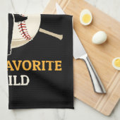 義理の息子は子お気に入りの野球ファンBa キッチンタオル (四つ折り)