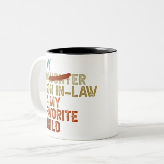 義理の息子は私の子お気に入りのだおもしろい- Replace ツートーンマグカップ (正面左)