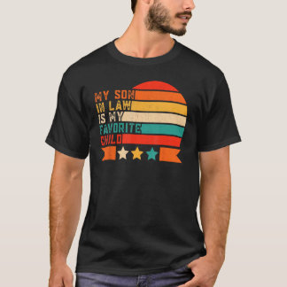 義理の息子は私の子お気に入りのレトロの色斑 Tシャツ