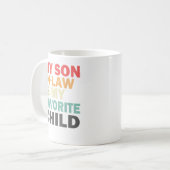 義理の息子は私の子お気に入りの供のユーモア コーヒーマグカップ (正面左)