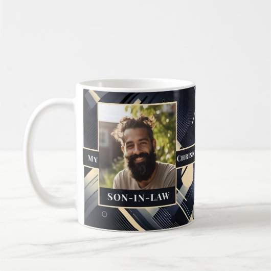 義理の息子は私の子お気に入りの写真Mag 011 コーヒーマグカップ (左)