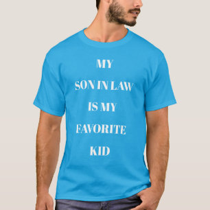 義理の息子は私の子供のお気に入りのティール（緑がかった色）ブルー Tシャツ