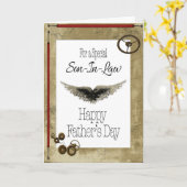 義理の息子へお父さんの日のお祝いを カード (黄色い花)