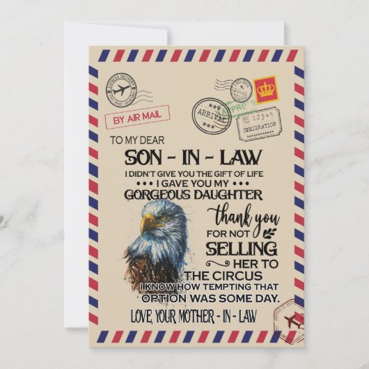 義理の息子へ | 愛する義理の息子へ　母より シーズンカード (正面)