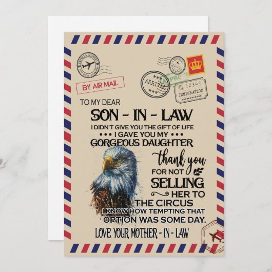 義理の息子へ | 愛する義理の息子へ　母より シーズンカード (正面/裏面)