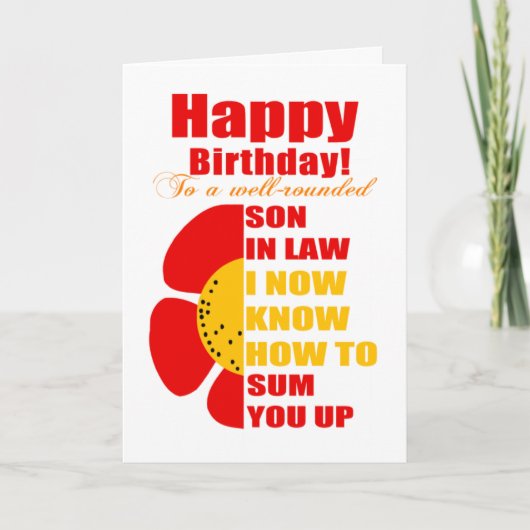 義理の息子まとめた カード (正面)