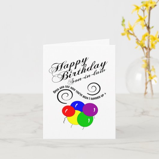 義理の息子まとめる カード (黄色い花)