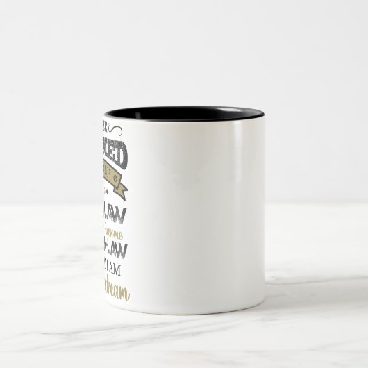 義理の息子や義理の父など夢にも素晴らし見なかった ツートーンマグカップ (中央)