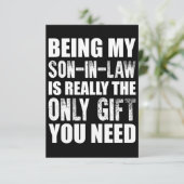 義理の息子ギフトのクリスマスソン誕生日 サンキューカード (スタンド正面)