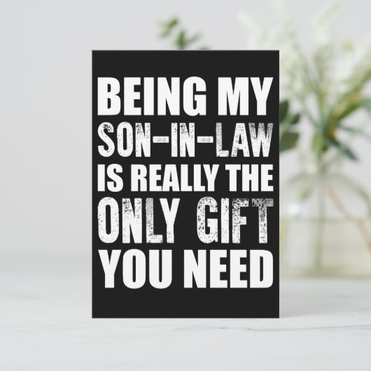 義理の息子ギフトのクリスマスソン誕生日 サンキューカード (スタンド正面)