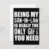 義理の息子ギフトのクリスマスソン誕生日 サンキューカード (正面/裏面)