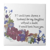 義理の息子ギフト タイル (正面)