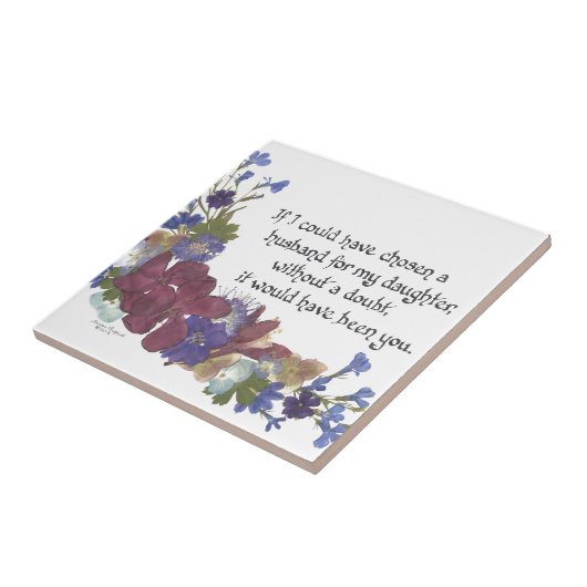 義理の息子ギフト タイル (側面)