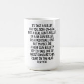 義理の息子コーヒーマグに弾丸を取ろう コーヒーマグカップ (中央)