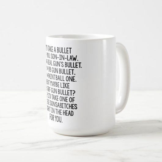 義理の息子コーヒーマグに弾丸を取ろう コーヒーマグカップ (正面右)