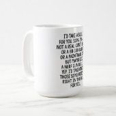 義理の息子コーヒーマグに弾丸を取ろう コーヒーマグカップ (正面左)