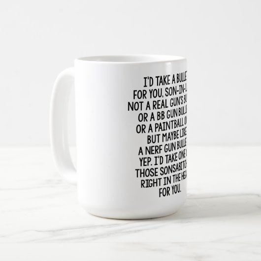義理の息子コーヒーマグに弾丸を取ろう コーヒーマグカップ (正面左)