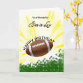 義理の息子サッカー誕生日カード カード (黄色い花)