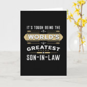 義理の息子最高の家族息子ギフトアイディア カード (黄色い花)