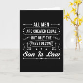 義理の息子最高の訴訟素晴らし贈与アイディア カード (黄色い花)