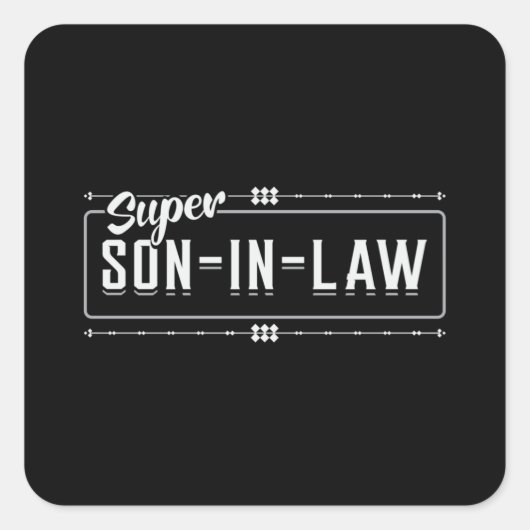 義理の息子最高の訴訟贈素晴らしりアイディア スクエアシール (正面)