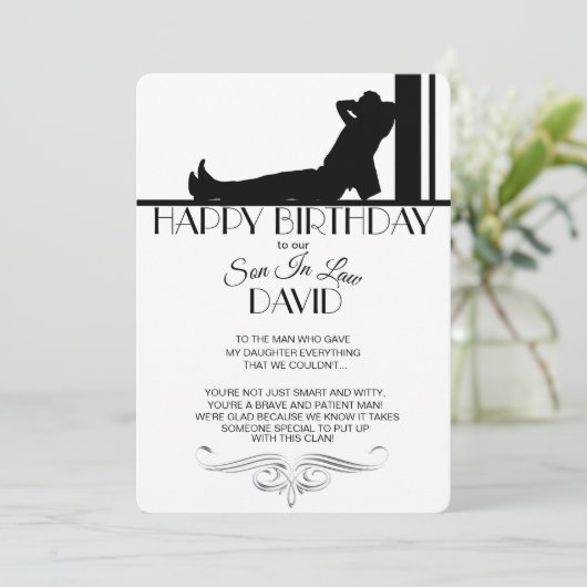 義理の息子誕生日カード (スタンド正面)