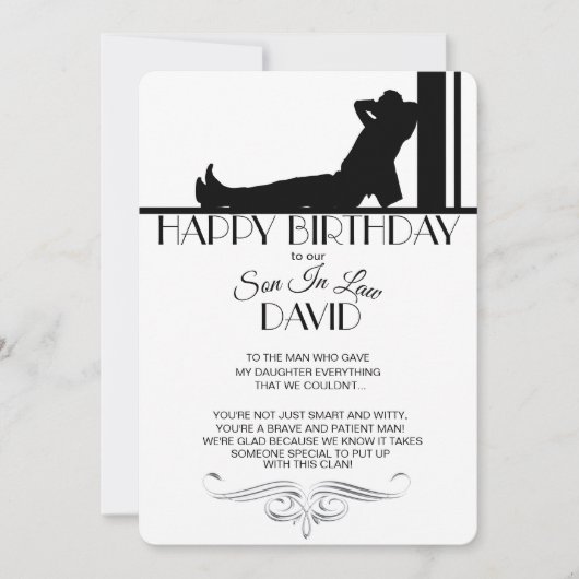 義理の息子誕生日カード (正面)