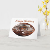 義理の息子誕生日大グランジフットボール・スポーツ カード (黄色い花)