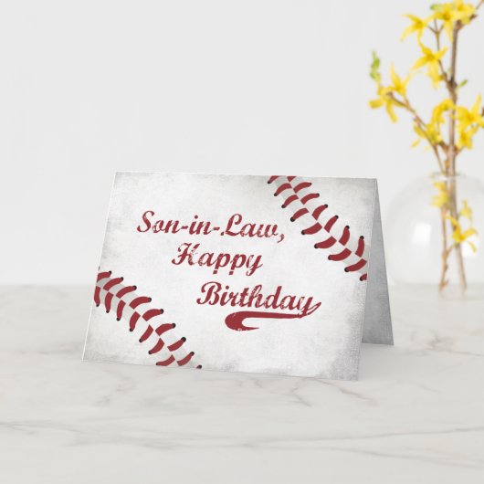 義理の息子誕生日大グランジ野球 カード (黄色い花)