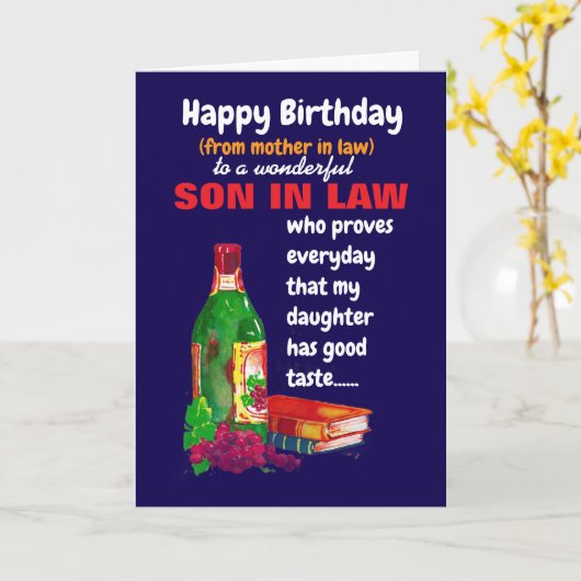 義理の息子 カード (黄色い花)