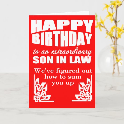 義理の息子 カード (黄色い花)