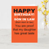 義理の息子 カード (黄色い花)