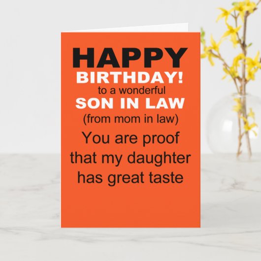 義理の息子 カード (黄色い花)