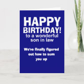 義理の息子 カード (正面)