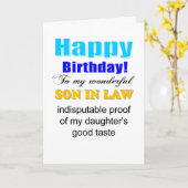 義理の息子 カード (黄色い花)