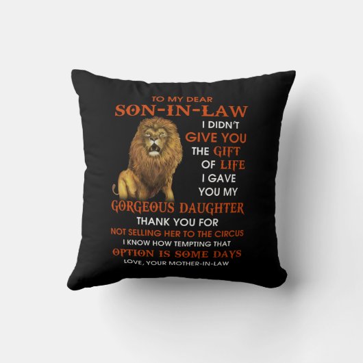 義理の息子 クッション (裏面)