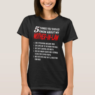 義理の息子 – 私のモトについて知っておくべき5つの事柄 Tシャツ