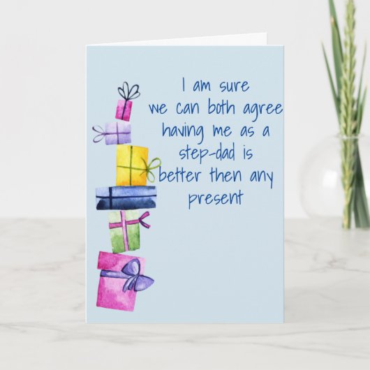 義理の息子、義理の娘へ　誕生日おめでとう（面白いメッセージを添えて） シーズンカード (正面)