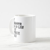 義理の母の家族の息子に一致する現在 コーヒーマグカップ (正面左)