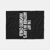 義理の母の溺愛される子供 面白い家族 フリースブランケット (正面(横))