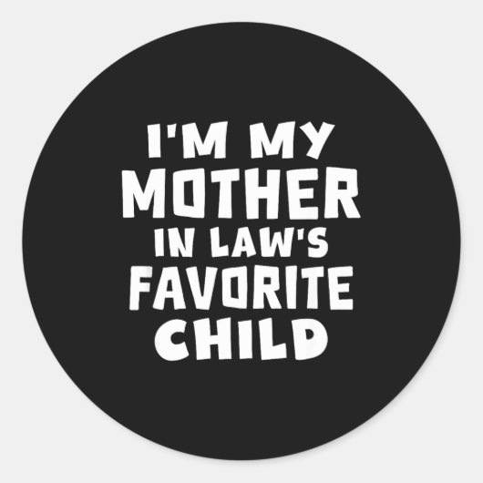 義理の母の溺愛する子供 面白い家族 ラウンドシール (正面)