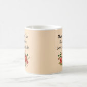 義理の母へのプレゼント 赤いバラ 花柄 マグカップ (中央)