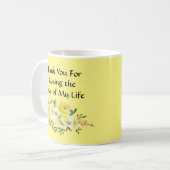 義理の母への母の日プレゼント黄色コーヒーマグ コーヒーマグカップ (正面左)