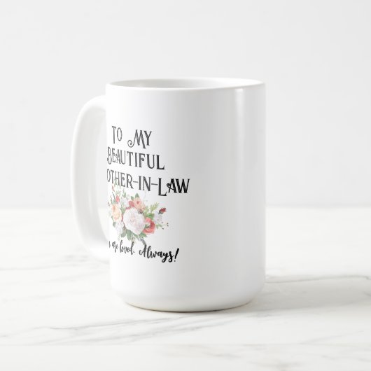 義理の母への特別なメッセージ コーヒーマグカップ (正面左)