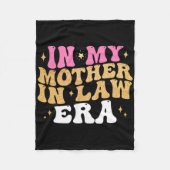 義理の母親の時代の結婚式当日　息子から フリースブランケット (正面)