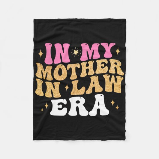 義理の母親の時代の結婚式当日　息子から フリースブランケット (正面)