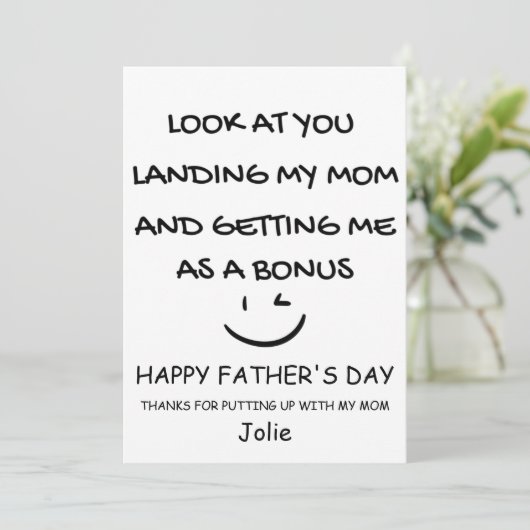 義理の父に誕生日おめでとう サンキューカード (スタンド正面)