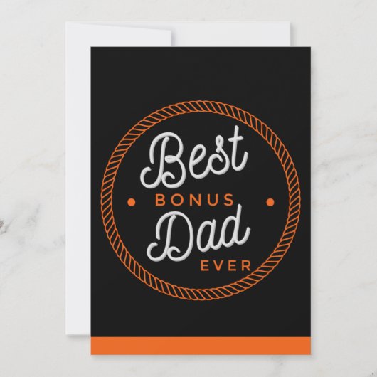 義理の父の日カード継父タイポグラフィ サンキューカード (正面)