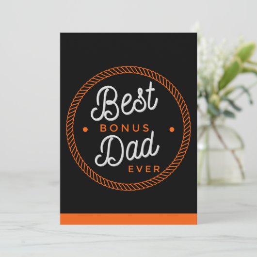 義理の父の日カード継父タイポグラフィ サンキューカード (スタンド正面)